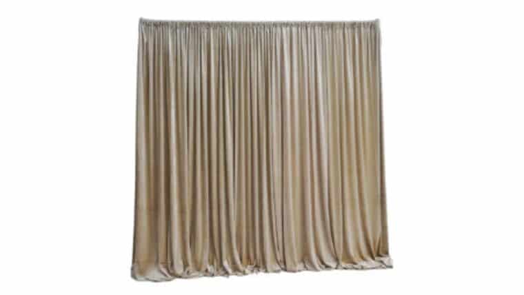 12′ Velvet Draping – Champagne | Rental 12′ Velvet Draping – Champagne | Rental