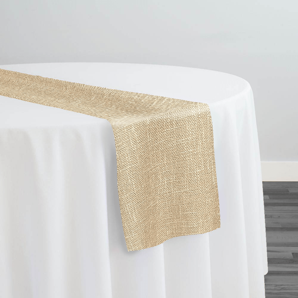 Capri Slub Linen Table Runner in Wheat | Rental