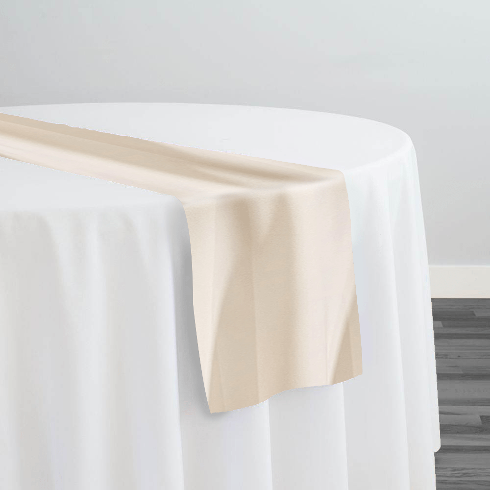 Scuba (Wrinkle-Free) Table Runner in Ivory | Rental