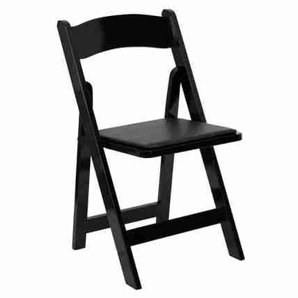 Tuscan Padded Chair – Black – Wood | Rental