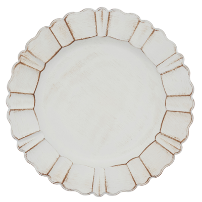 CH189 Scalloped Ruffled Charger | Rental