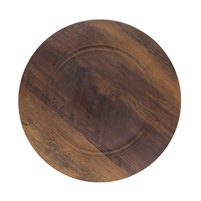 CH222 Faux Wood Charger | Rental