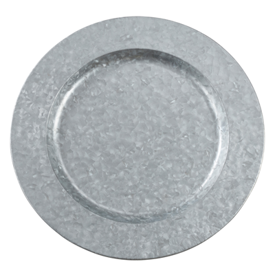 CH374 Polished Galvanized Charger | Rental
