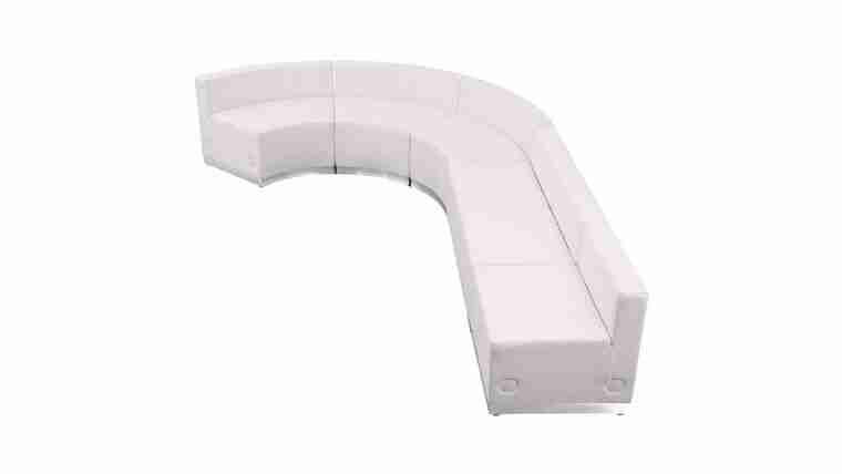 Package – Alon Series Melrose White LeatherSoft Reception Configuration, 5 Pieces | Rental