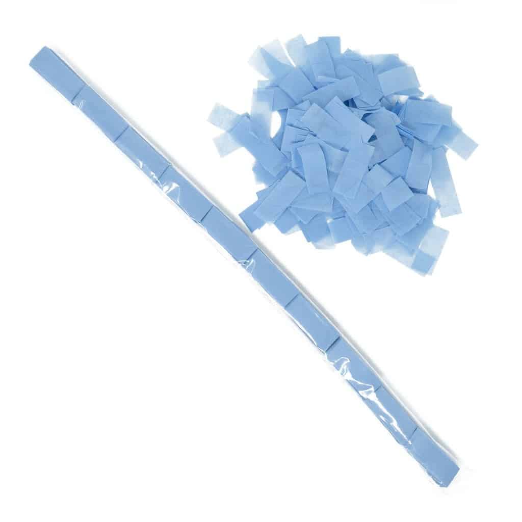 Baby Blue Tissue Confetti – Speed Load Cannon Sleeve (1/4lb) | Rental