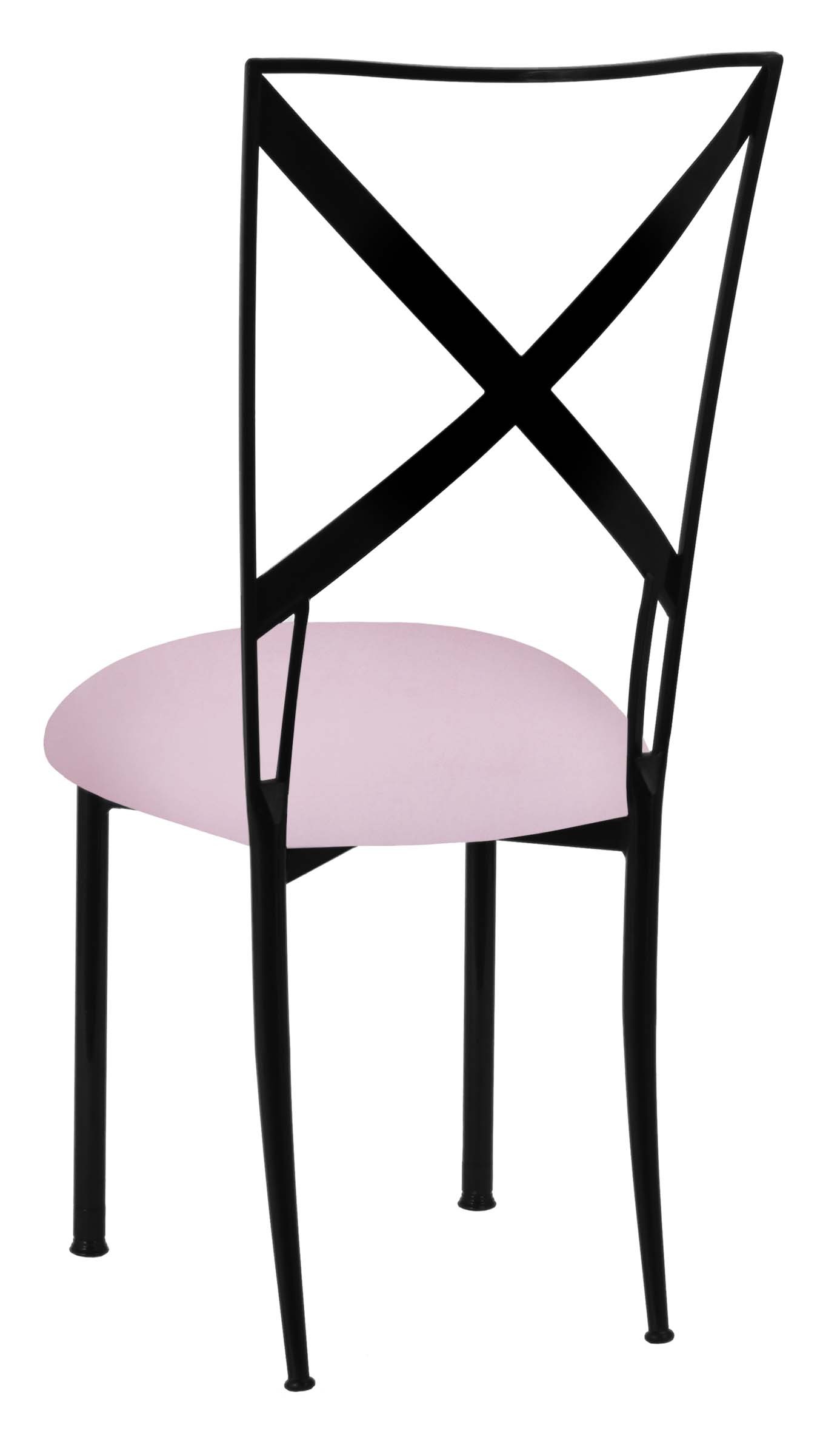 Blak. with Soft Pink Velvet Cushion – Chameleon Chair Collection | Rental