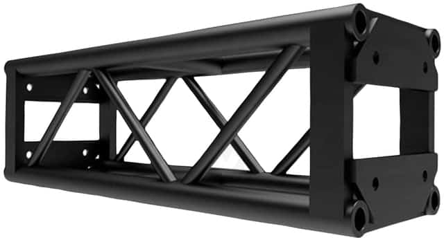 DuraTruss DT-GP3-BLK 3-Foot End-Plated Square Truss -Black | Rental