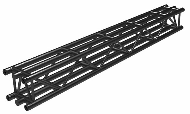 DuraTruss DT36-250-BLK-MTE 8.20-Foot (2.5-Meter) DT36 Square Truss with 6 Main Cords – Black | Rental