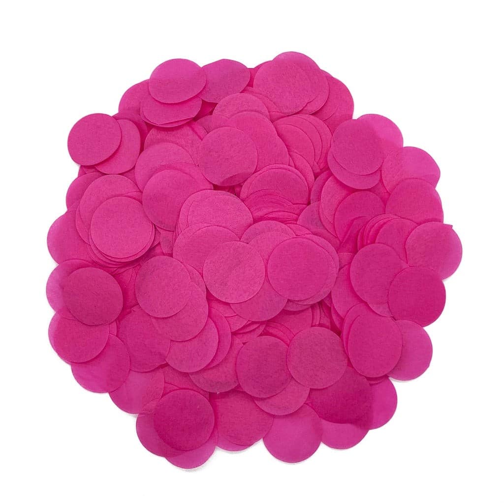 Fuchsia Pink Tissue Paper Confetti Dots – 1″ Circles (1lb) | Rental