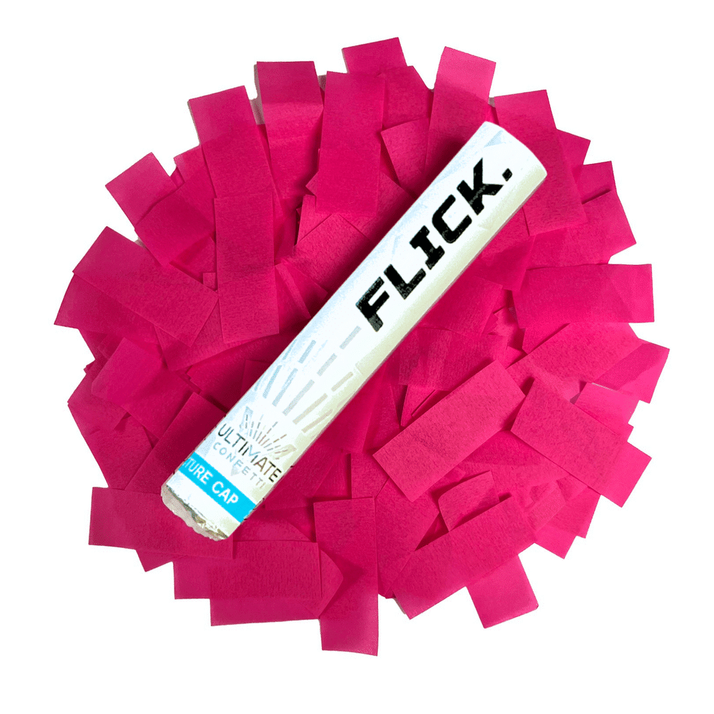 Fuchsia Pink Tissue Paper Confetti Flick Stick – 6″ (Pack of 8) | Rental