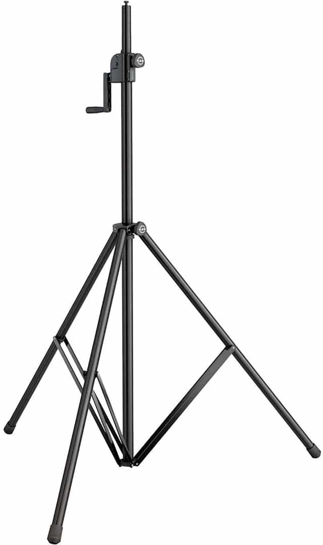 K&M 24615.000.55 Lighting / Speaker Stand – Hand Crank with Auto Lock – Black | Rental