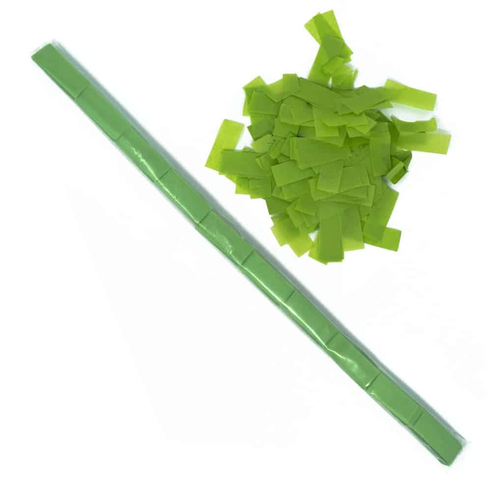 Light Green Tissue Confetti – Speed Load Cannon Sleeve (1/4lb) | Rental