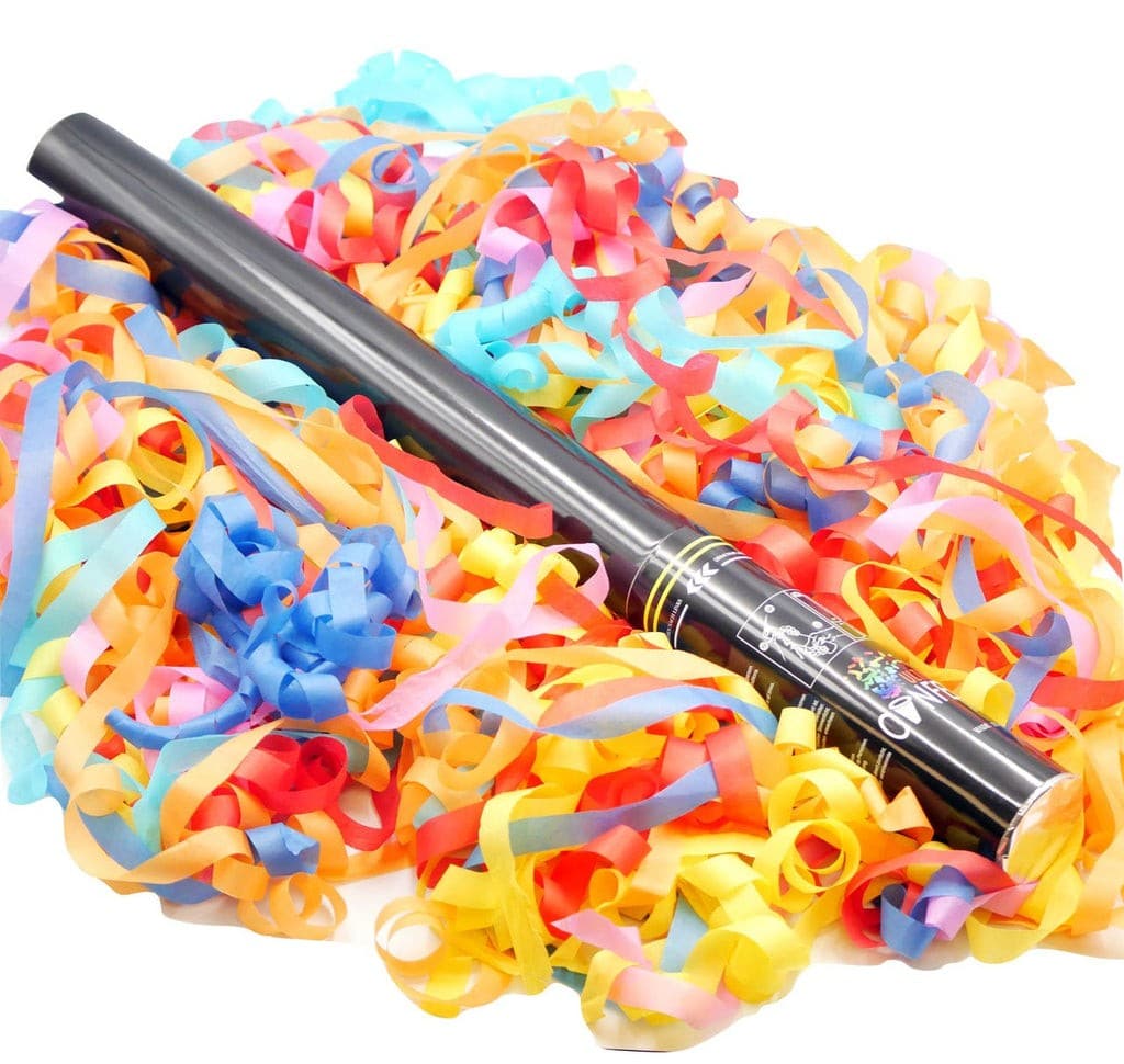 Multicolor Tissue – Handheld Streamer POP Cannon (24″) | Rental