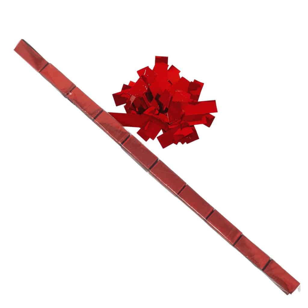 Red Metallic Confetti – Speed Load Cannon Sleeve (1/4lb) | Rental