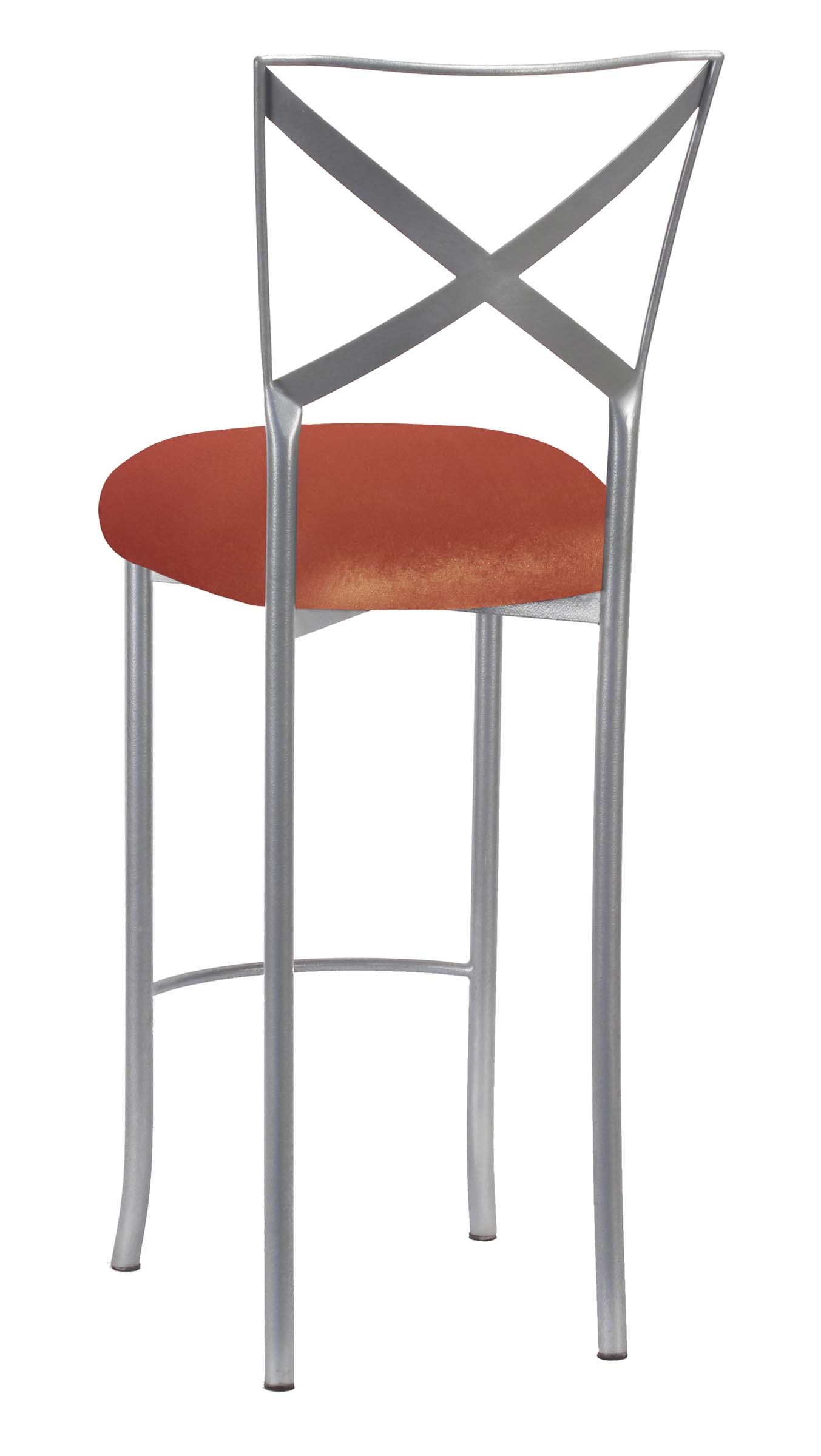 Simply X Barstool with Paprika Velvet Cushion – Chameleon Chair Collection | Rental