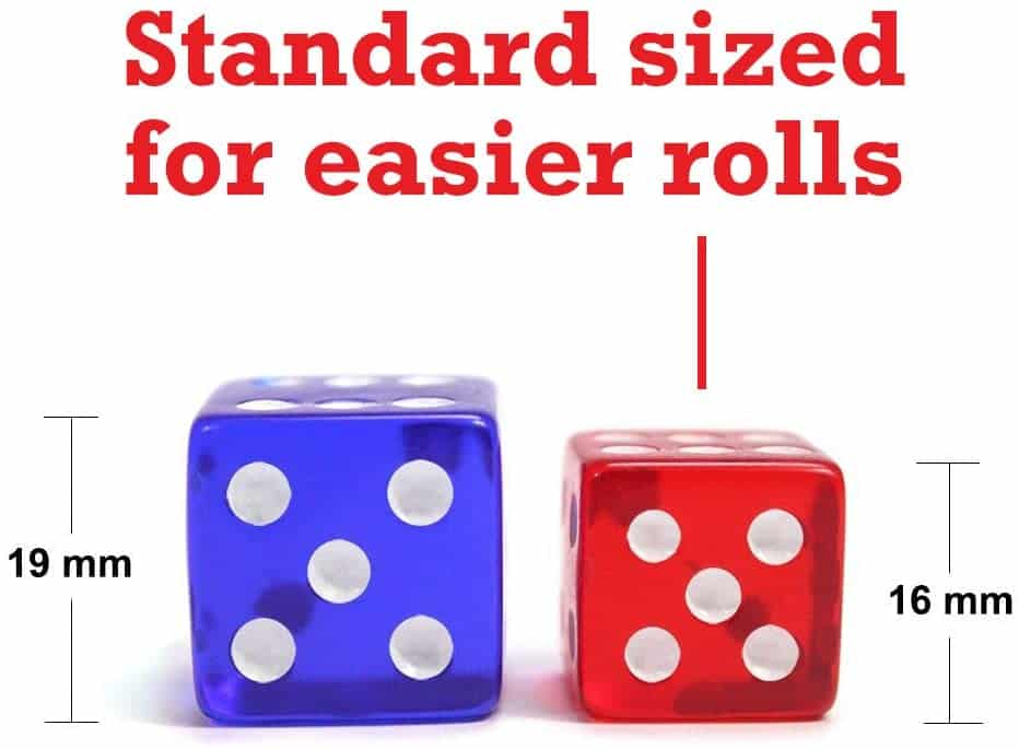 Part – 16mm Blue Rounded Casino Dice | Rental