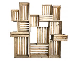 Wood Crate Back Bar | Rental