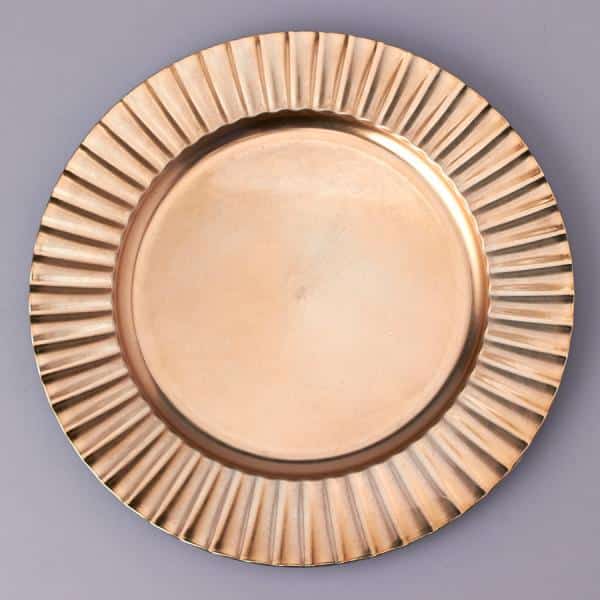 Decostar™ Plastic Charger Plate 13″- Shiny Foil Finish – Gold – 24 Pieces | Rental