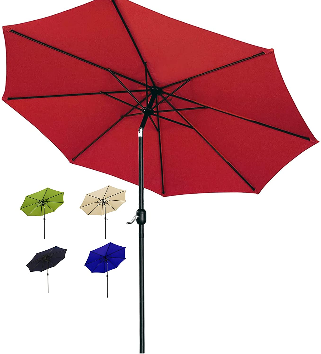 9ft Market Umbrella Kit – Dark Red | Rental