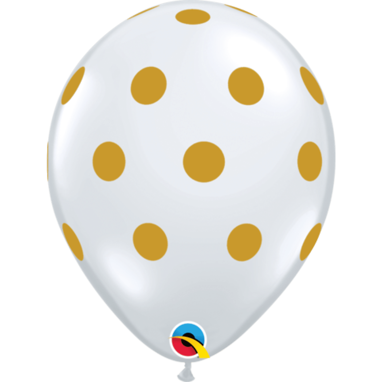 11″ Gold Polka Dots On Clear | Rental