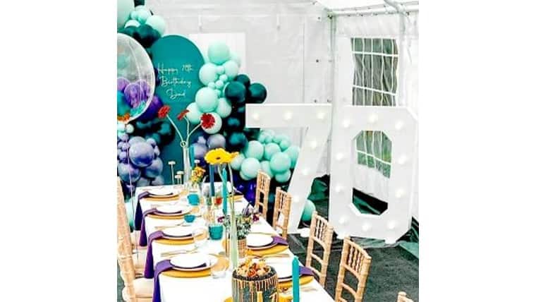 4' Wood Marquee Number - White - 70 | Rental
