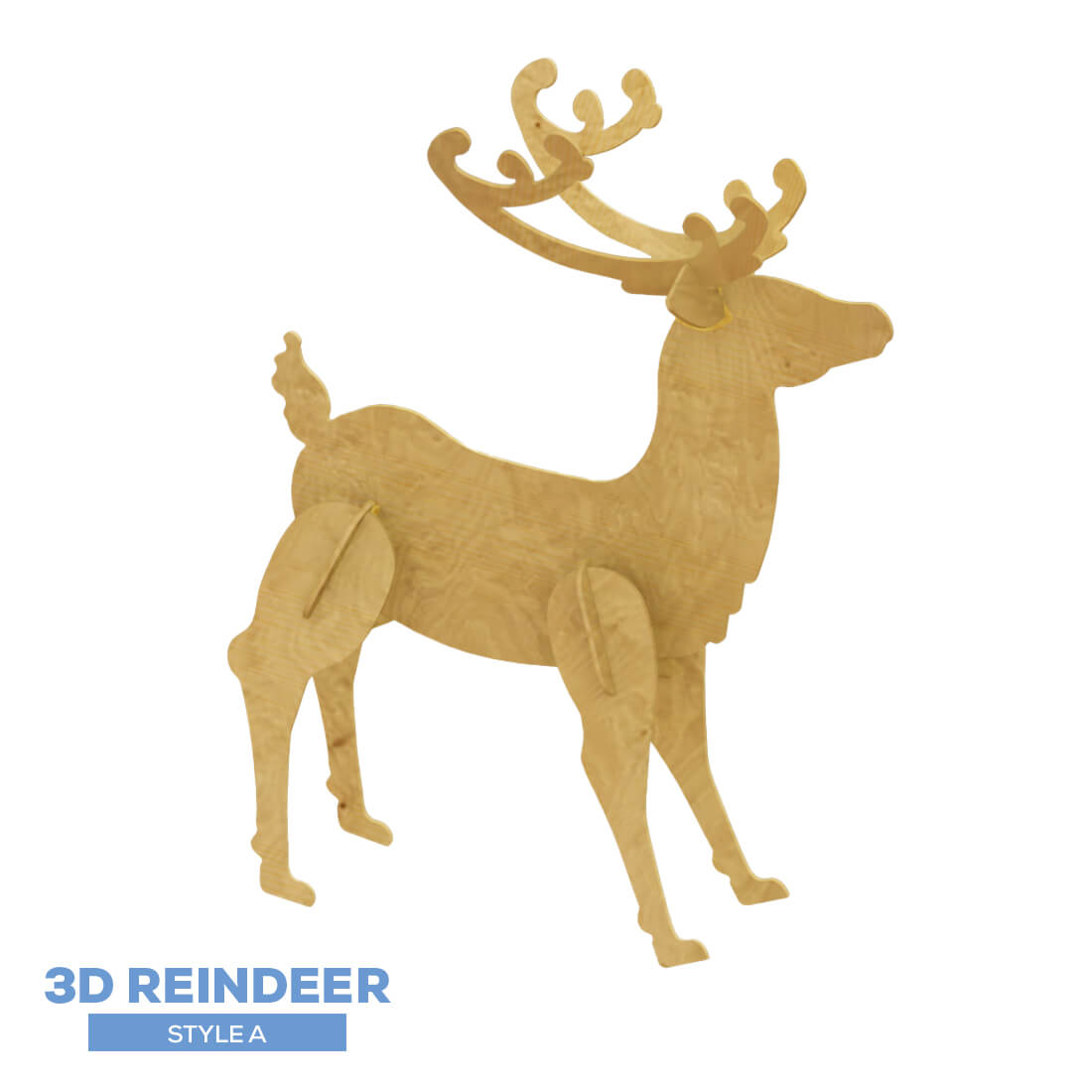 Collapsible 3D Wood Reindeer – Style A | Rental Collapsible 3D Wood Reindeer – Style A | Rental