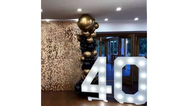 4' Wood Marquee Number - White - 40 | Rental