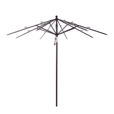 9′ Umbrella Frame | Brown | Metal Crank | 8 Rib | Rental