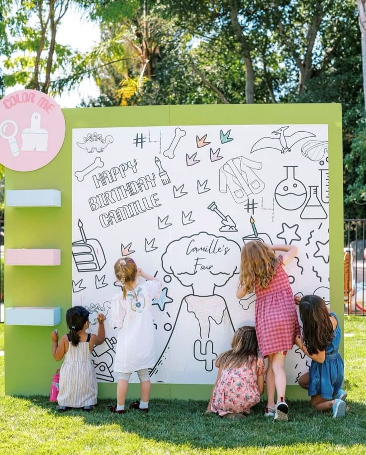 8’w x 54″h Coloring Backdrop | Wall | Rental