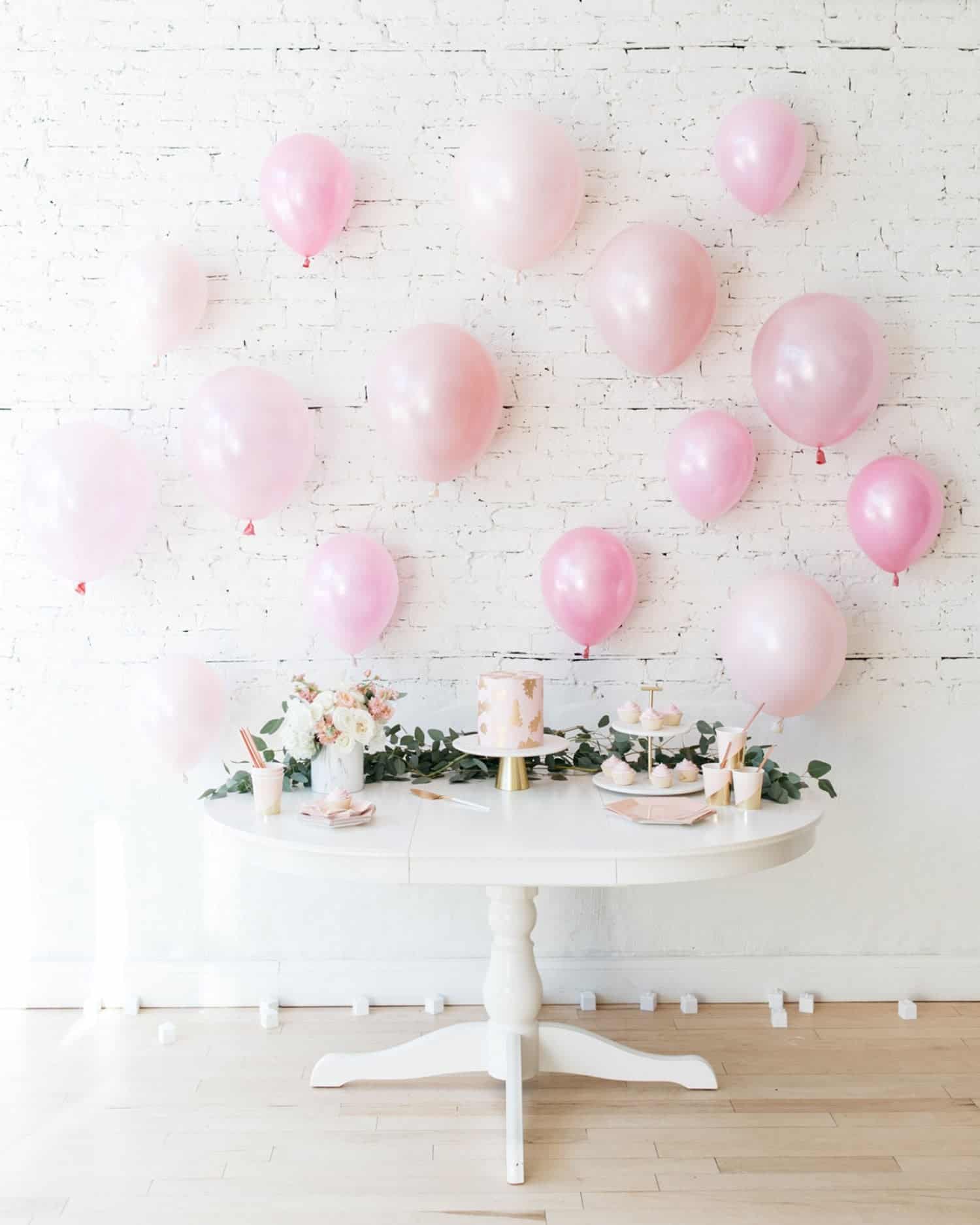 Shades of Pink Palette Individual Balloon Backdrop – set of 15 | Rental