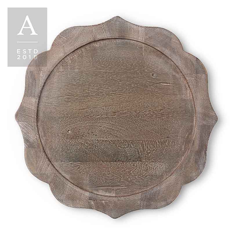 Bennett Rustico Grey Charger Plate | Rental