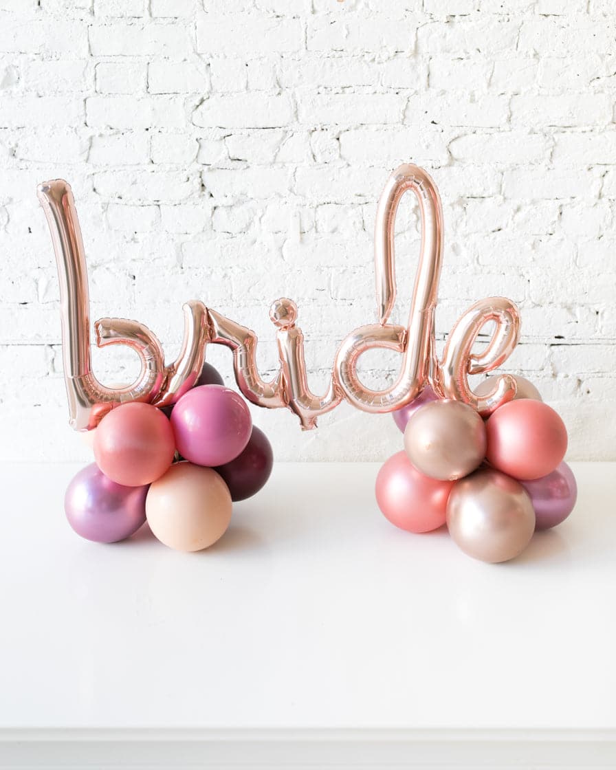 Berry Blush – Tabletop BRIDE Script on Balloon Base – 1.5ft | Rental Berry Blush – Tabletop BRIDE Script on Balloon Base – 1.5ft | Rental