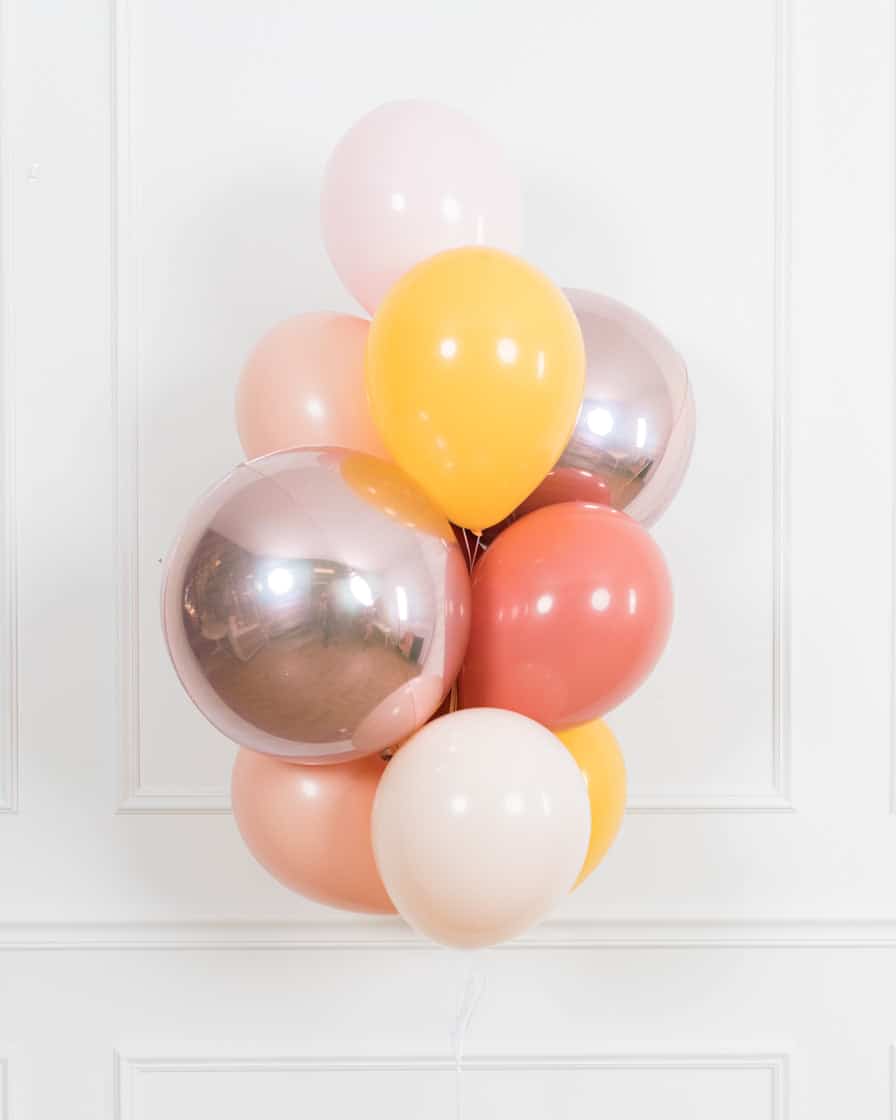 Boho Rainbow – Orbs and 11in Balloons – bouquet of 10 | Rental Boho Rainbow – Orbs and 11in Balloons – bouquet of 10 | Rental