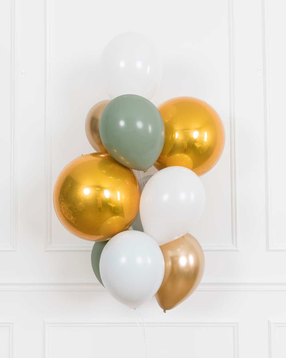 Blushing – Orb and 11in Balloons – bouquet of 10 | Rental Blushing – Orb and 11in Balloons – bouquet of 10 | Rental