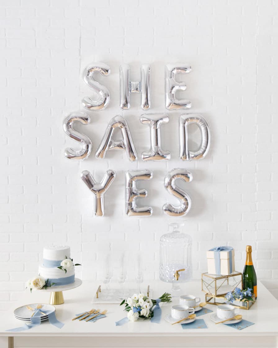 Provence – 16in SHE SAID YES Foil Banner Set | Rental Provence – 16in SHE SAID YES Foil Banner Set | Rental