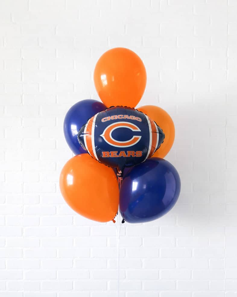 Chicago Football – Bears Foil and 11in Balloon Bouquet | Rental Chicago Football – Bears Foil and 11in Balloon Bouquet | Rental