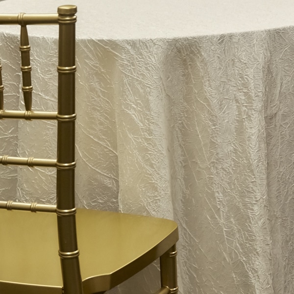 CREAM – *FR* Crushed Taffeta Tablecloth by Eastern Mills – Many Size Options | Rental CREAM – *FR* Crushed Taffeta Tablecloth by Eastern Mills – Many Size Options | Rental