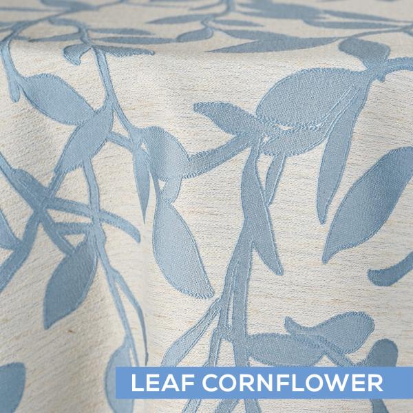Cornflower Elf Leaf Tablecloth by Eastern Mills – Many Size Options | Rental Cornflower Elf Leaf Tablecloth by Eastern Mills – Many Size Options | Rental