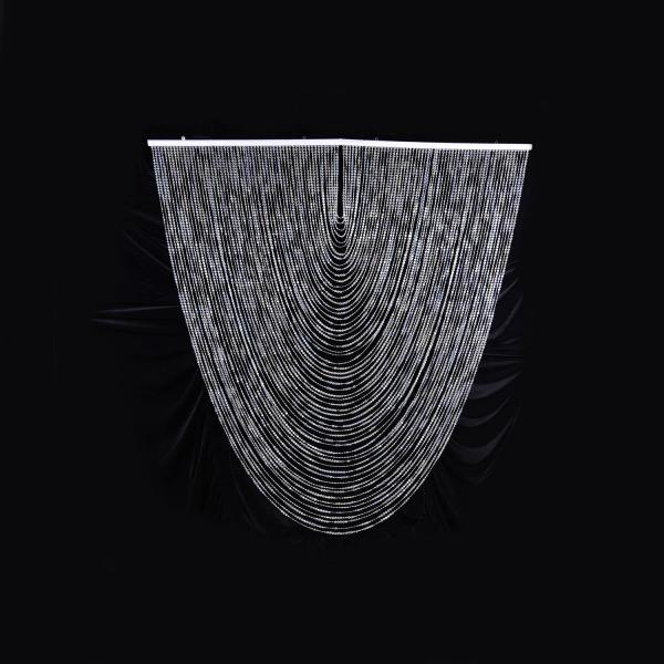 DecoStar™ Jewel Crystal Iridescent Diamond Cut Swag Curtain – 4ft wide by 4ft Tall | Rental