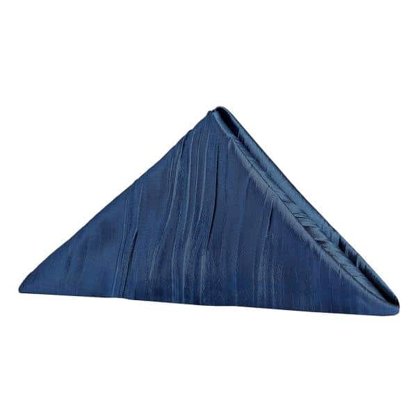 Accordion Crushed Taffeta Napkin – 20″x20″ – Navy Blue | Rental Accordion Crushed Taffeta Napkin – 20″x20″ – Navy Blue | Rental