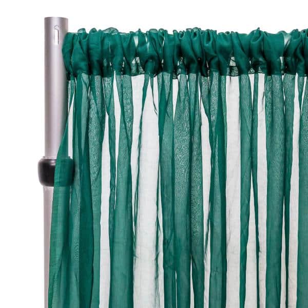 *FR* 10ft Wide Sheer Voile Curtain Panel by Eastern Mills w/ 4″ Pockets – Emerald | Rental *FR* 10ft Wide Sheer Voile Curtain Panel by Eastern Mills w/ 4″ Pockets – Emerald | Rental