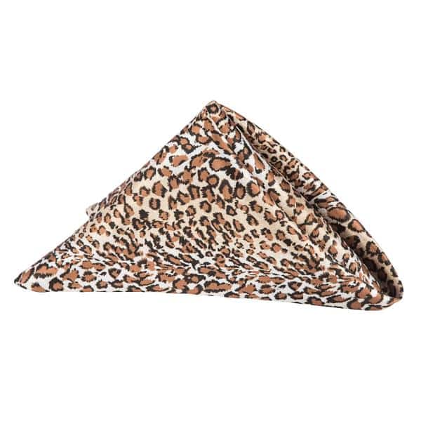 Sleek Satin Napkin 20″x20″ – Leopard | Rental Sleek Satin Napkin 20″x20″ – Leopard | Rental