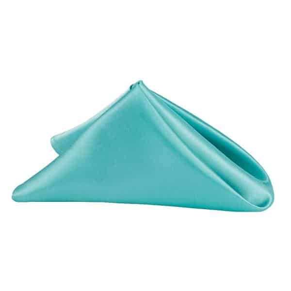 Sleek Satin Napkin 20″x20″ – Light Turquoise | Rental Sleek Satin Napkin 20″x20″ – Light Turquoise | Rental