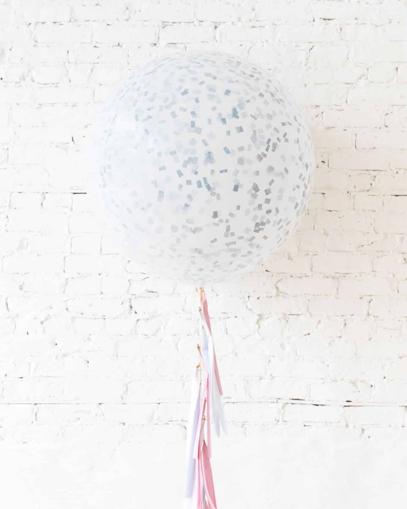 GIFT-Frosted Blue Giant Balloon and Gender Reveal Tassel | Rental GIFT-Frosted Blue Giant Balloon and Gender Reveal Tassel | Rental