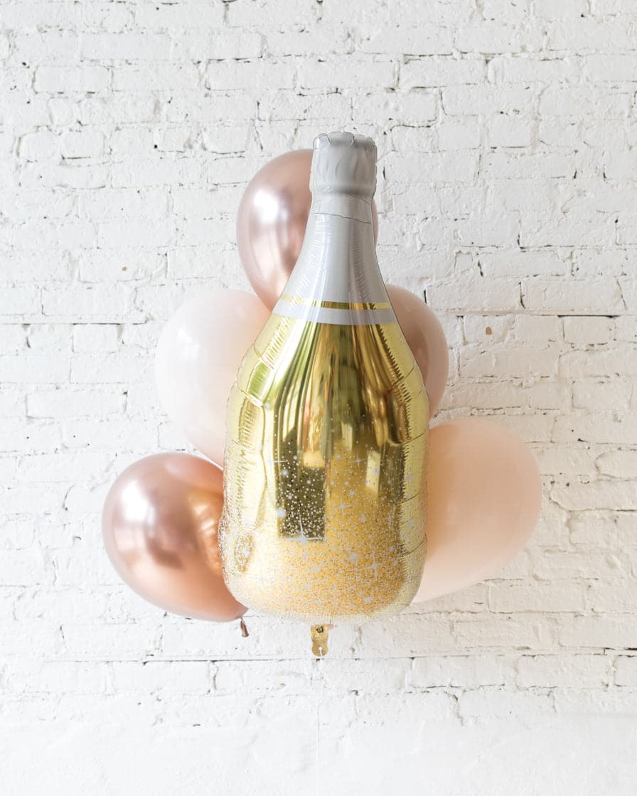 Customizable – Champagne Foil and 11in Balloons – bouquet of 7 | Rental Customizable – Champagne Foil and 11in Balloons – bouquet of 7 | Rental