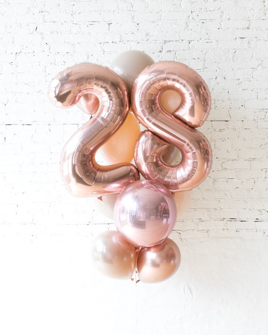 Customizable – Foil Number and Latex Balloons – 13 balloons | Rental Customizable – Foil Number and Latex Balloons – 13 balloons | Rental