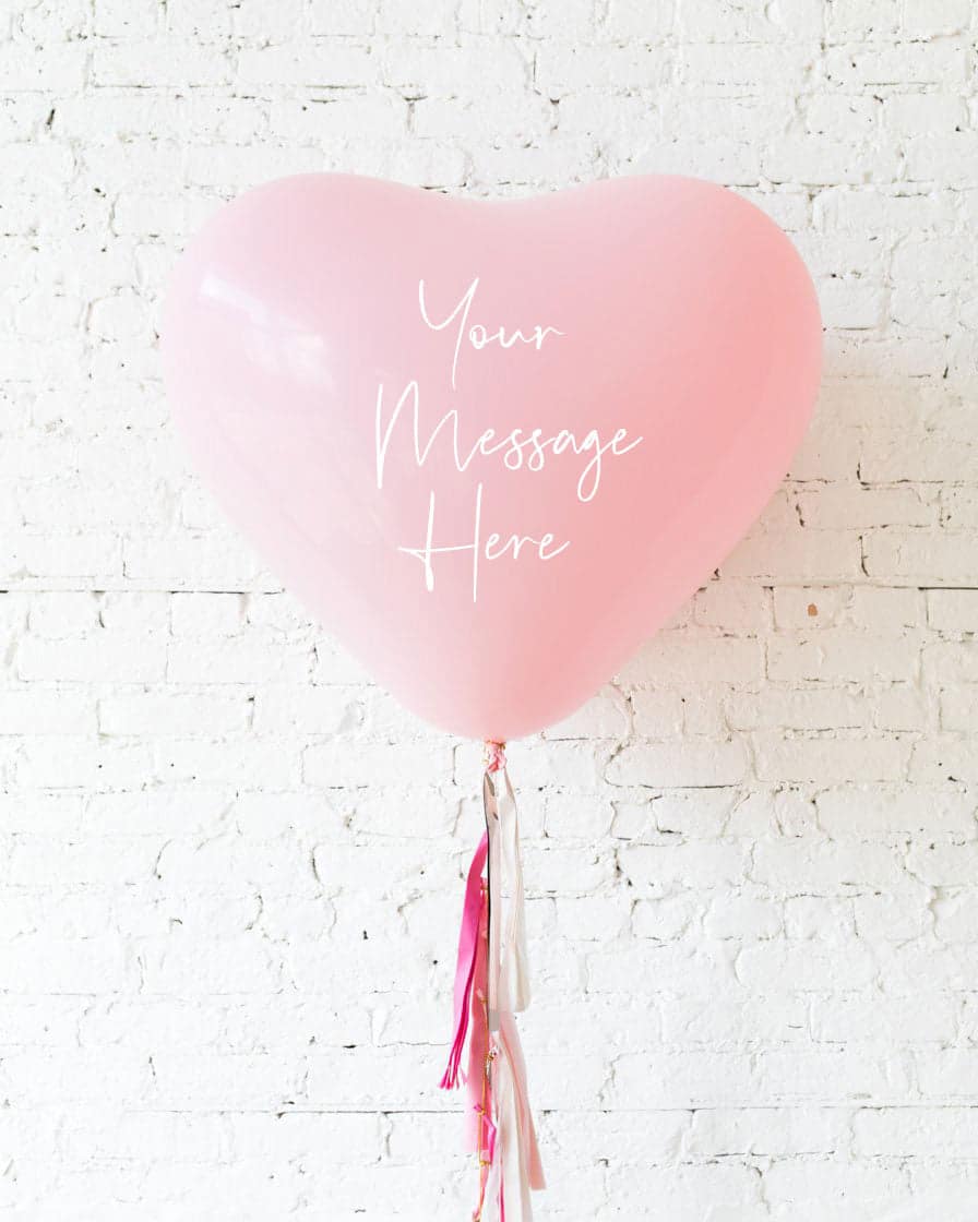 GIFT-Pink Giant Heart Balloon and Shades of Pink Tassel | Rental GIFT-Pink Giant Heart Balloon and Shades of Pink Tassel | Rental