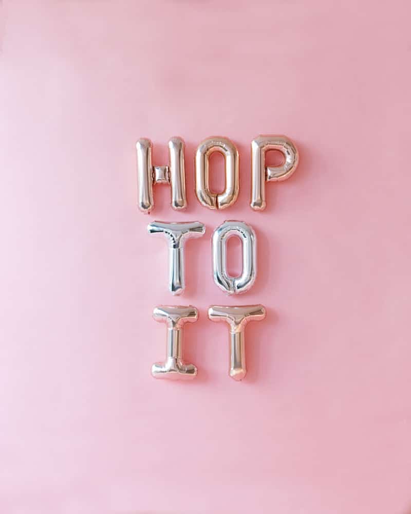 16in HOP TO IT Foil Letters Set | Rental 16in HOP TO IT Foil Letters Set | Rental