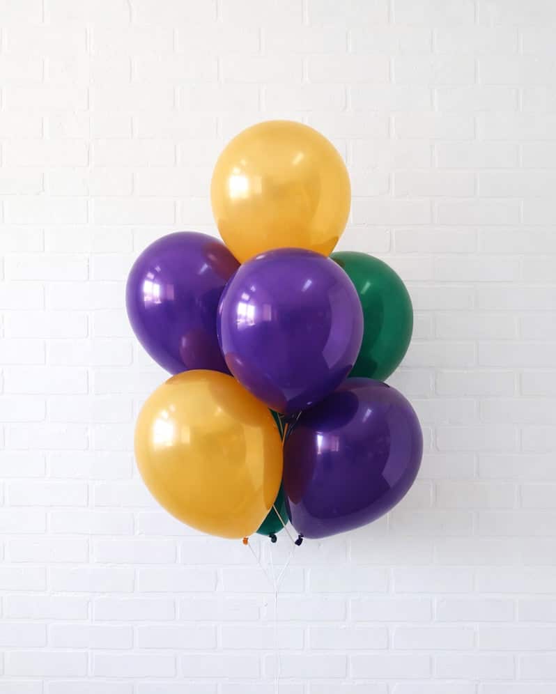 Mardi Gras – 11in Balloons bouquet | Rental Mardi Gras – 11in Balloons bouquet | Rental