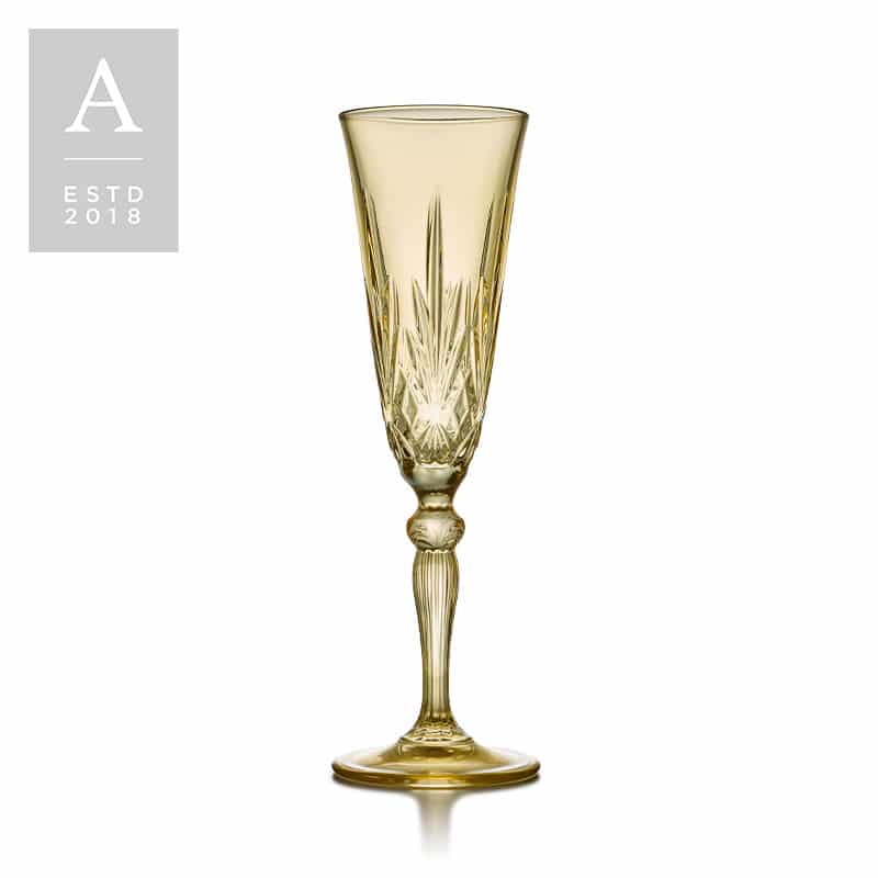 Melodia Amber Champagne Flute | Rental